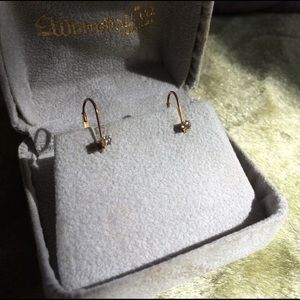 Whitehall Co 10k Diamond leverback earrings