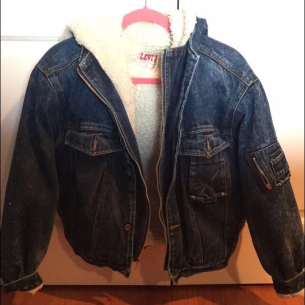 Levi's fleece lined denim bomber