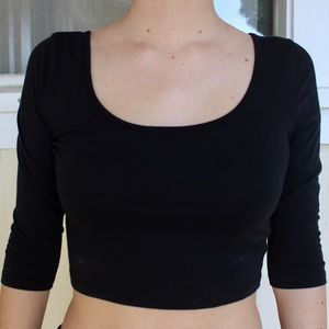 Black crop top