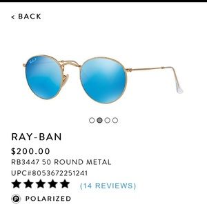 Round Blue Lens Ray-Bans