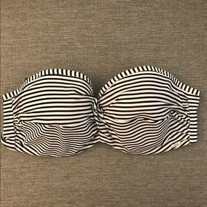 Panache Anya Stripe Bandeau Bikini Swim Top 32F