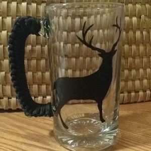 Buck Mug with Black Paracord Handle