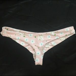 frankie's bikinis baby pink cheeky floral bottoms