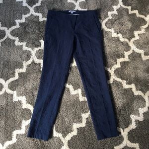 Saint Tropez West Pants - Beautiful embossed ankle length fitted navy pants Saint Tropez West Pants - Beautiful embossed ankle length fitted navy pants