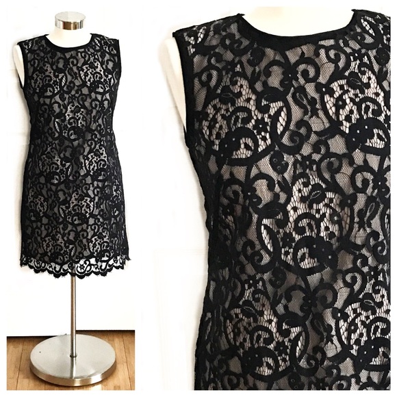 LOFT Dresses & Skirts - LOFT Black Blush Lace Dress
