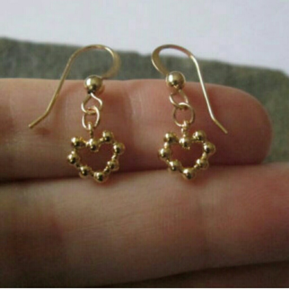 Dainty Gold Heart Shaped Earrings
