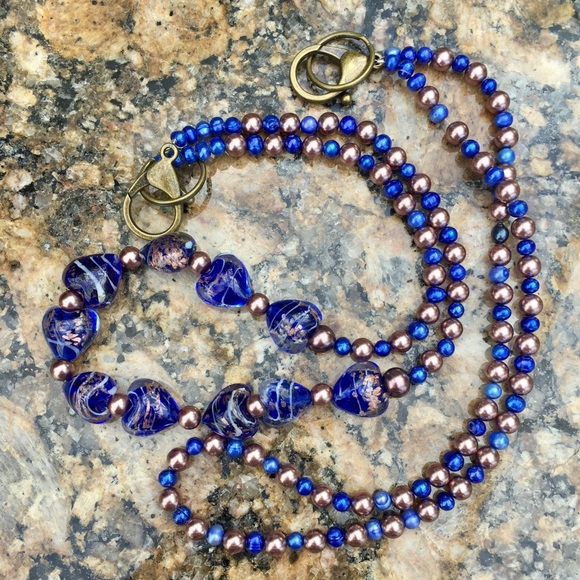 Lampwork glass bead necklace - Picture 2 of 2