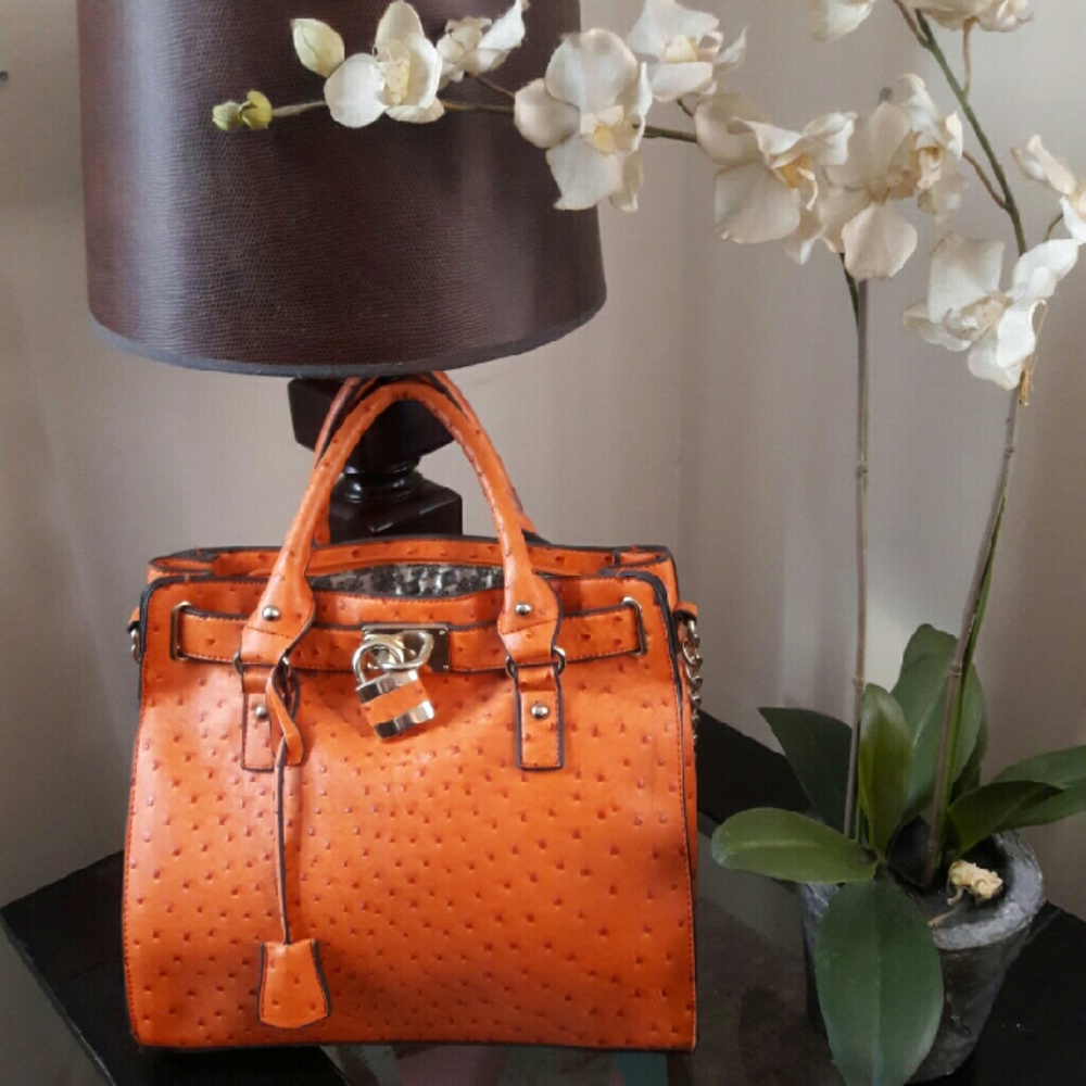 Faux Ostrich Bag
