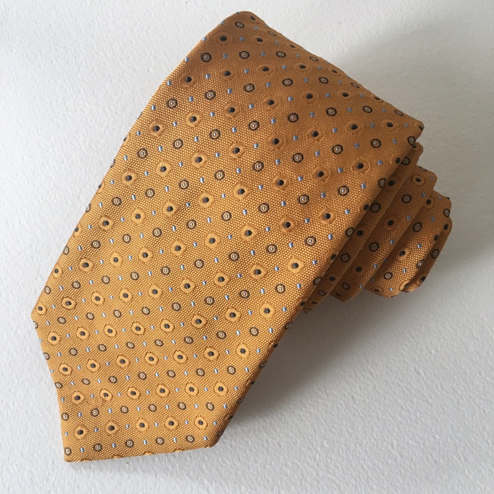 Prada Gold Patterned Tie
