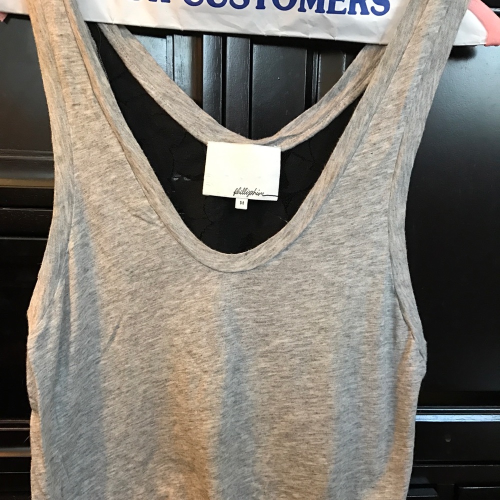 3.1 Phillip Lim Tank with black lace back detail