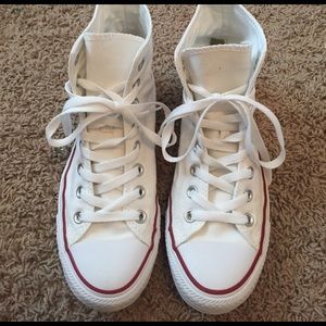 White high top converse all star