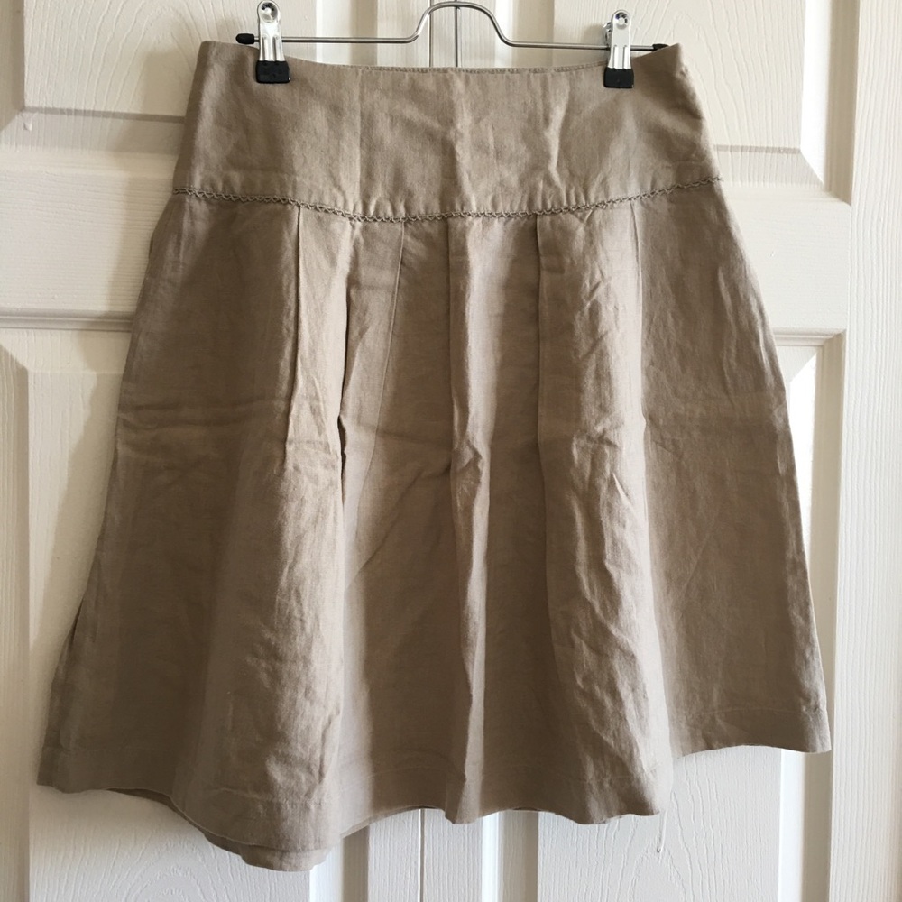 Linen skater skirt