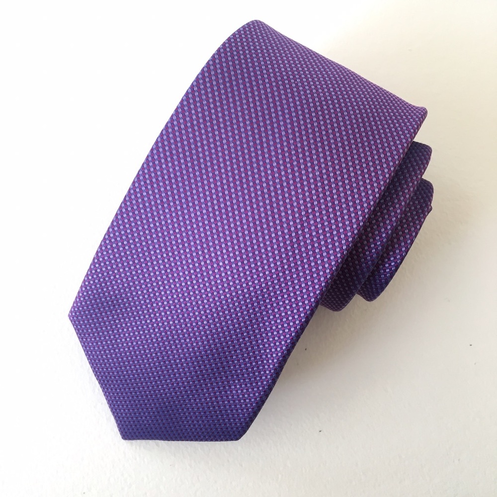 Calvin Klein Purple Silk Tie