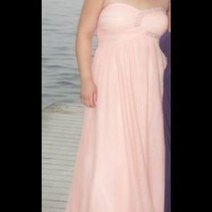 Peach prom dress