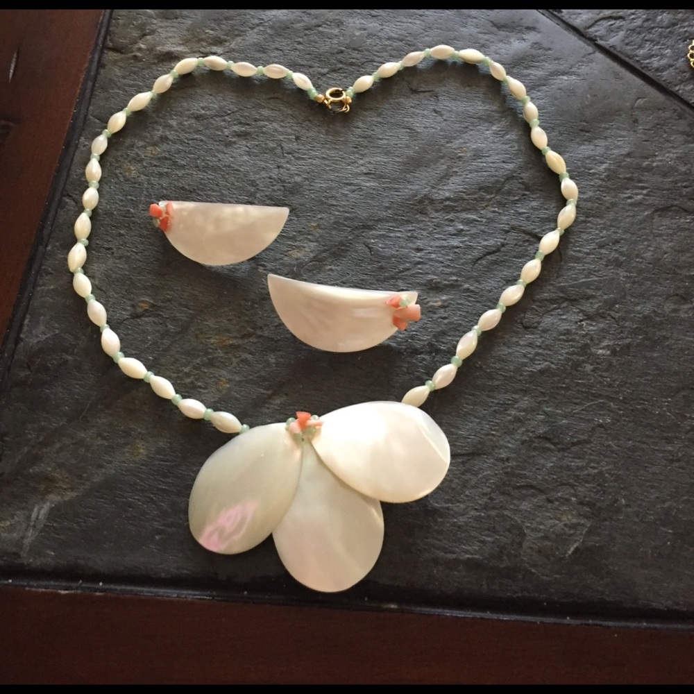 Necklace and earrings