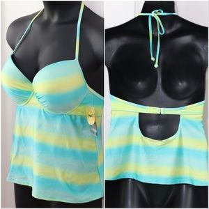 🆕 Ombre Push-up Tankini Swim Top
