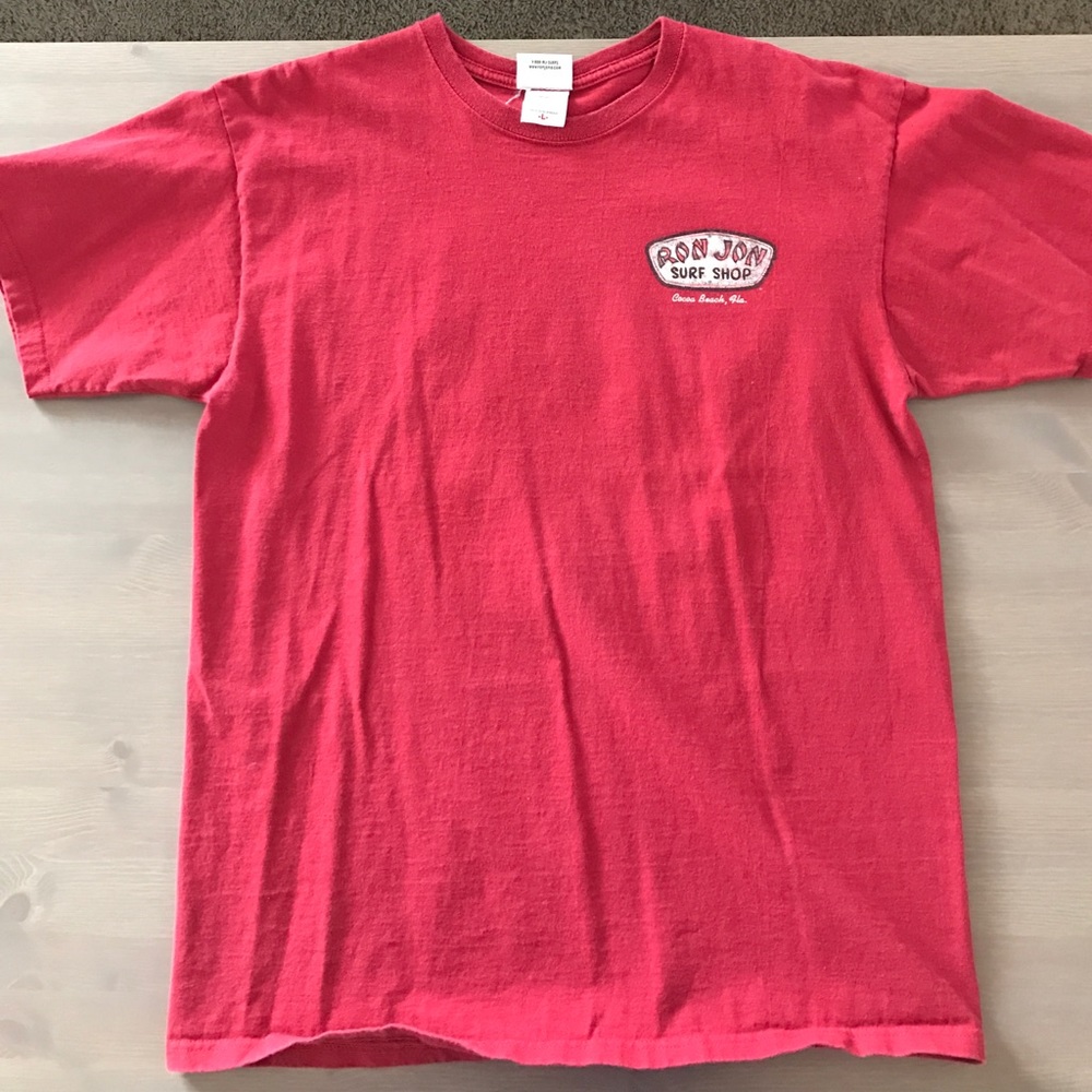 Men's Red Ron Jon Surf Ship Tee