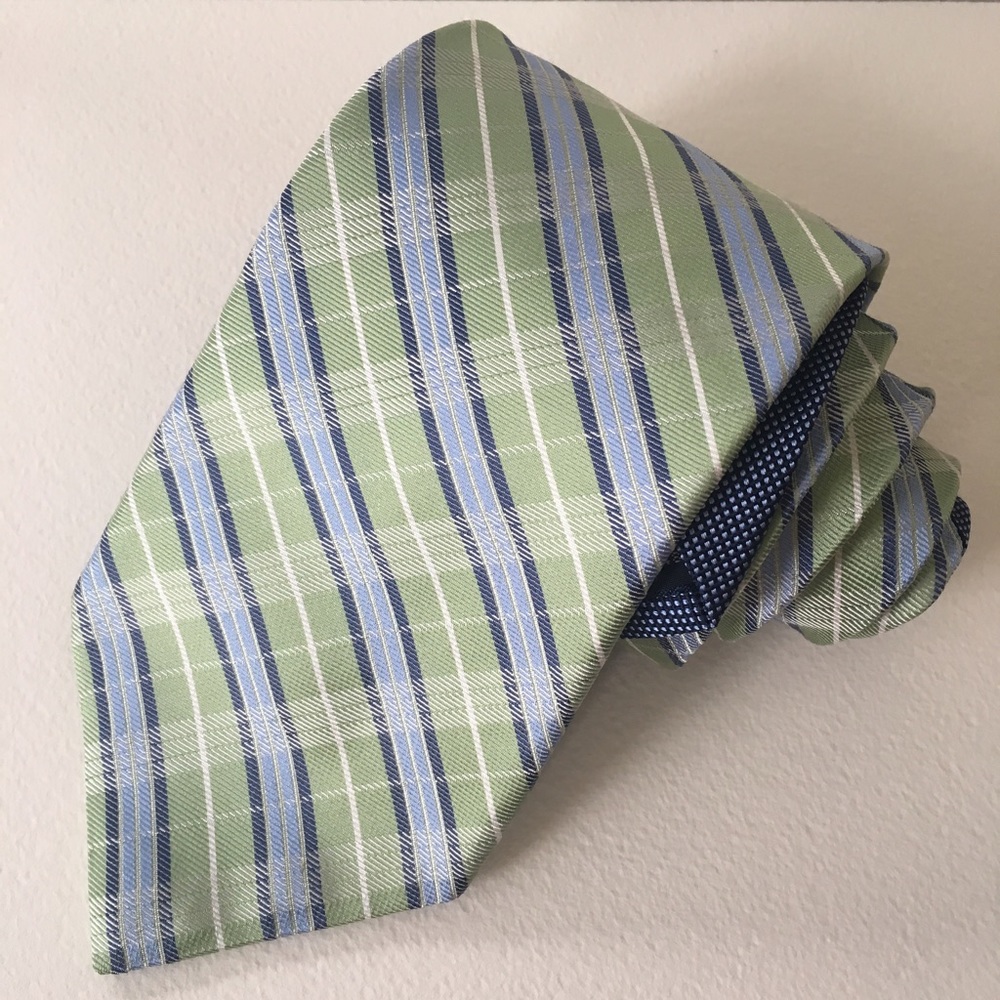 Tommy Hilfiger Green Plaid Tie