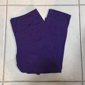 Purple Nike-Dri Fit Crop Legging