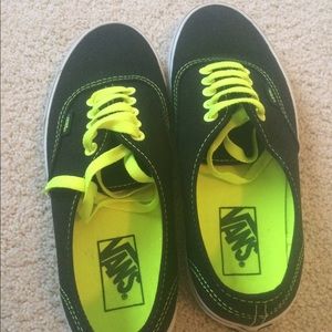 Black and yellow Vans
