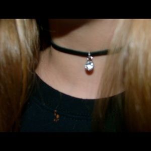 Diamond charm choker