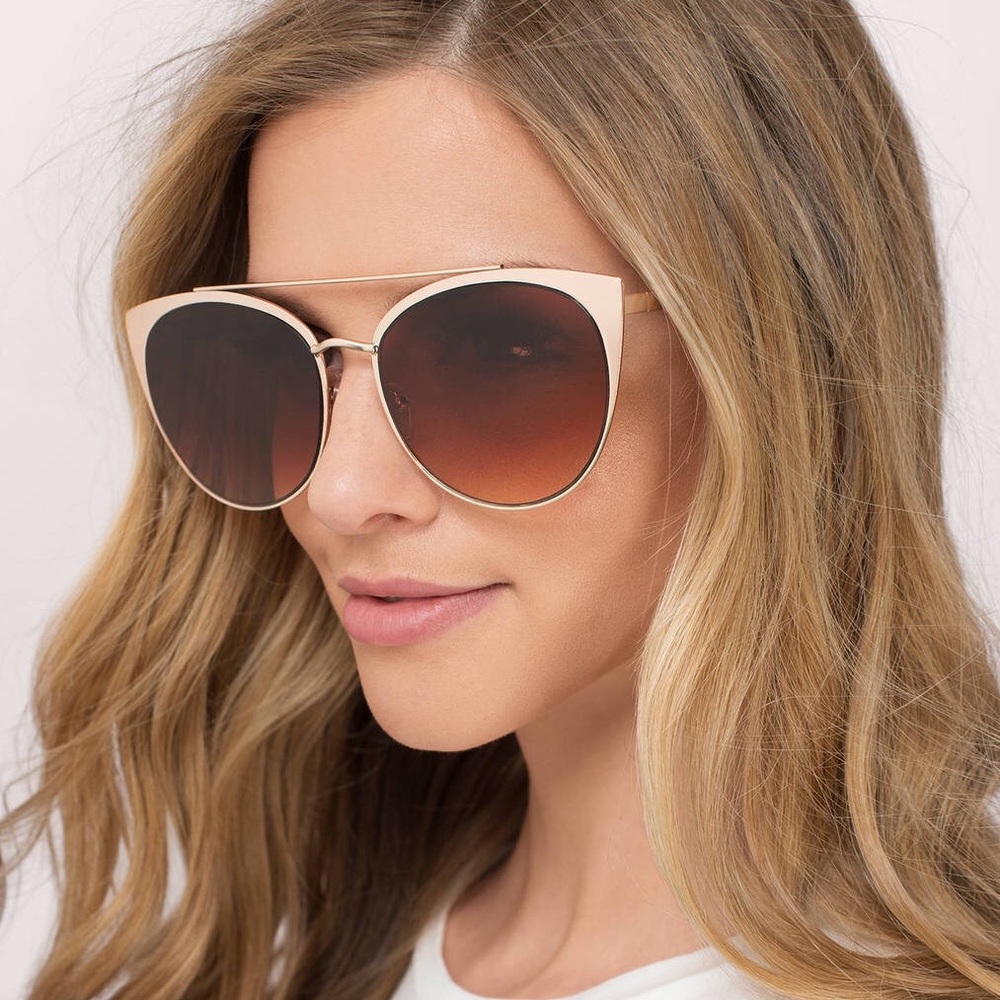 Gold Cat Eye Sunglasses