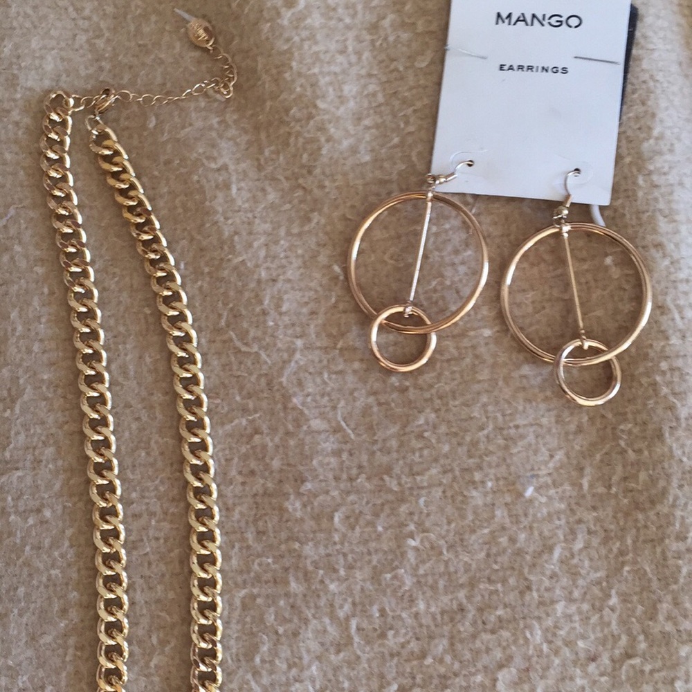 2 pcs necklace and earrings