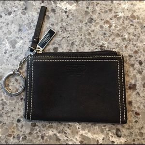 Coach Black Leather Wristlet