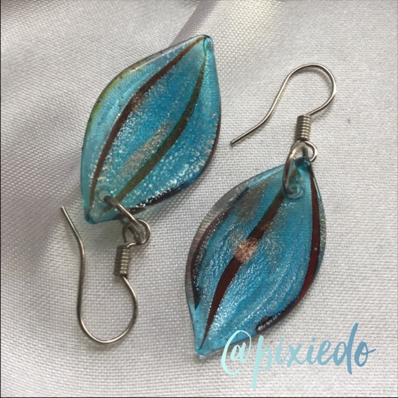 Glass Dangle Earrings - Picture 1 of 2