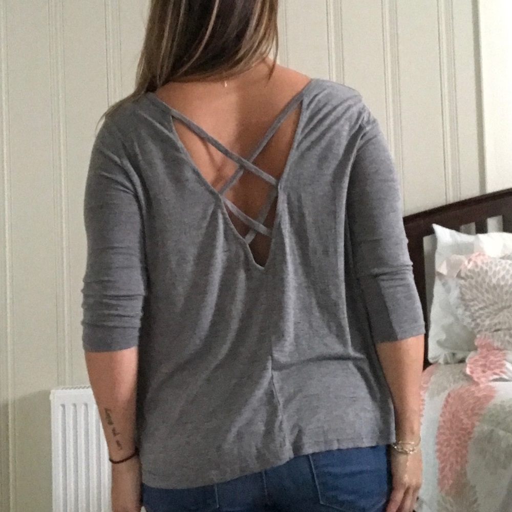 Lush crisscross back tee