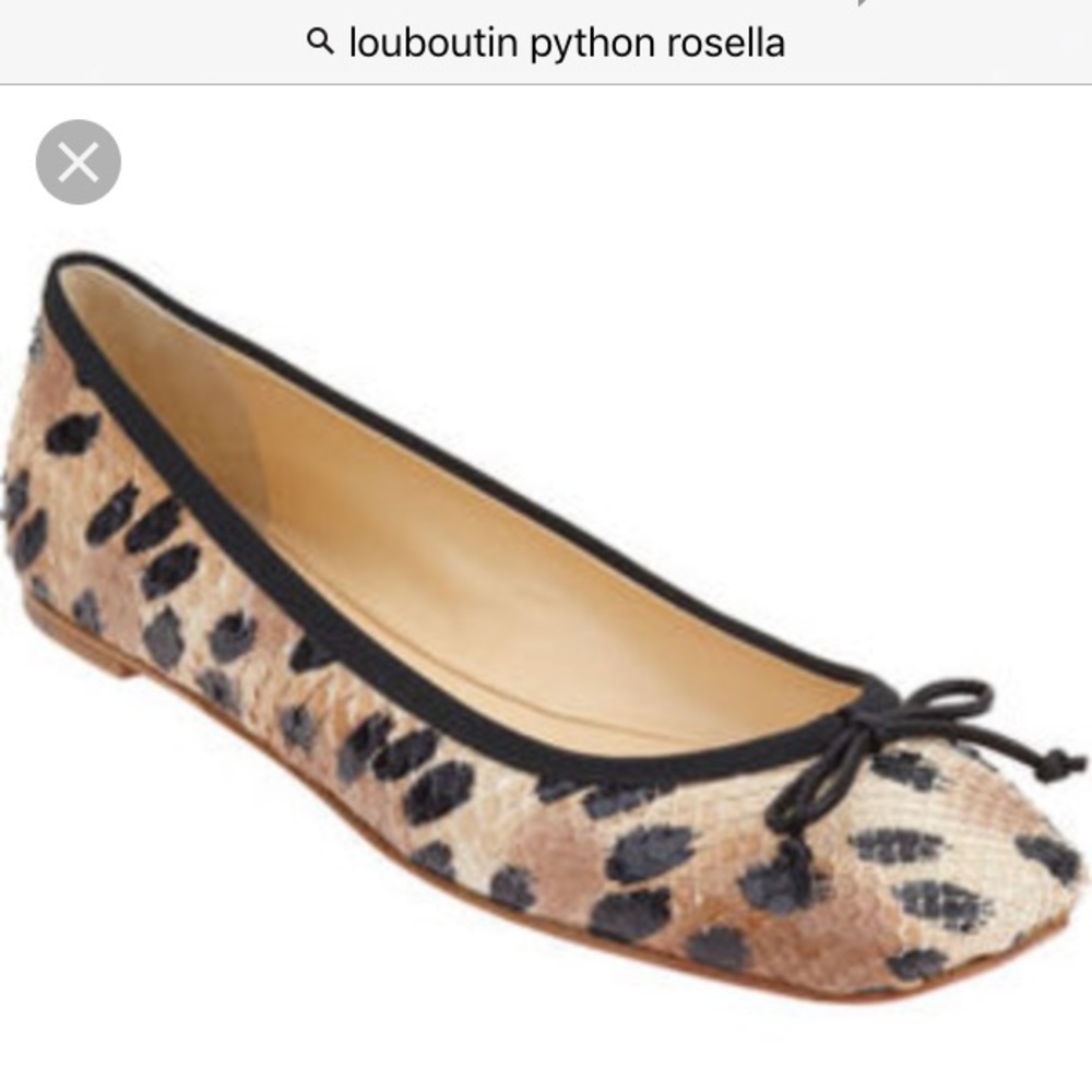 ISO Christian Louboutin Python Rosella Flats