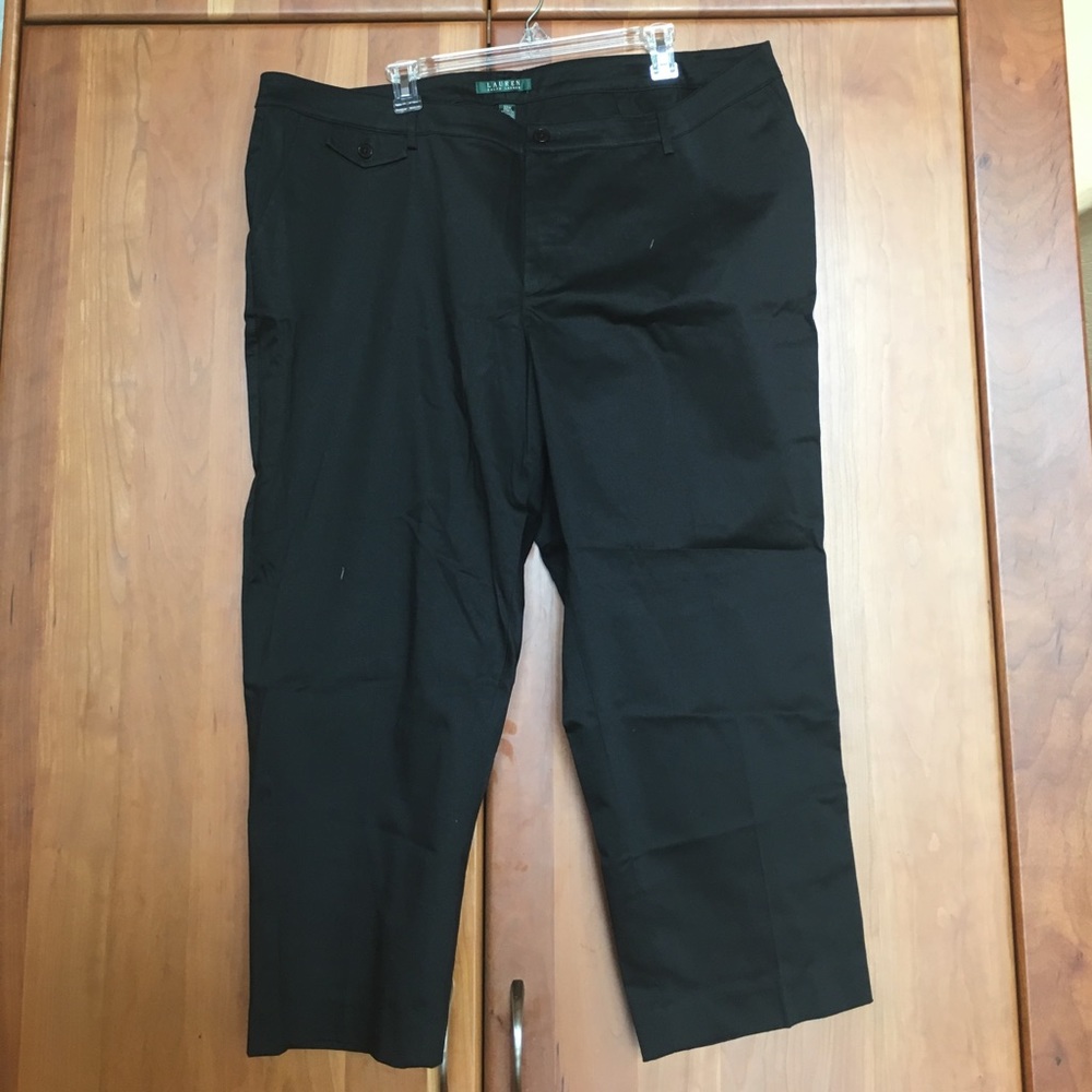 Ralph Lauren size 22W Black Cropped Pants
