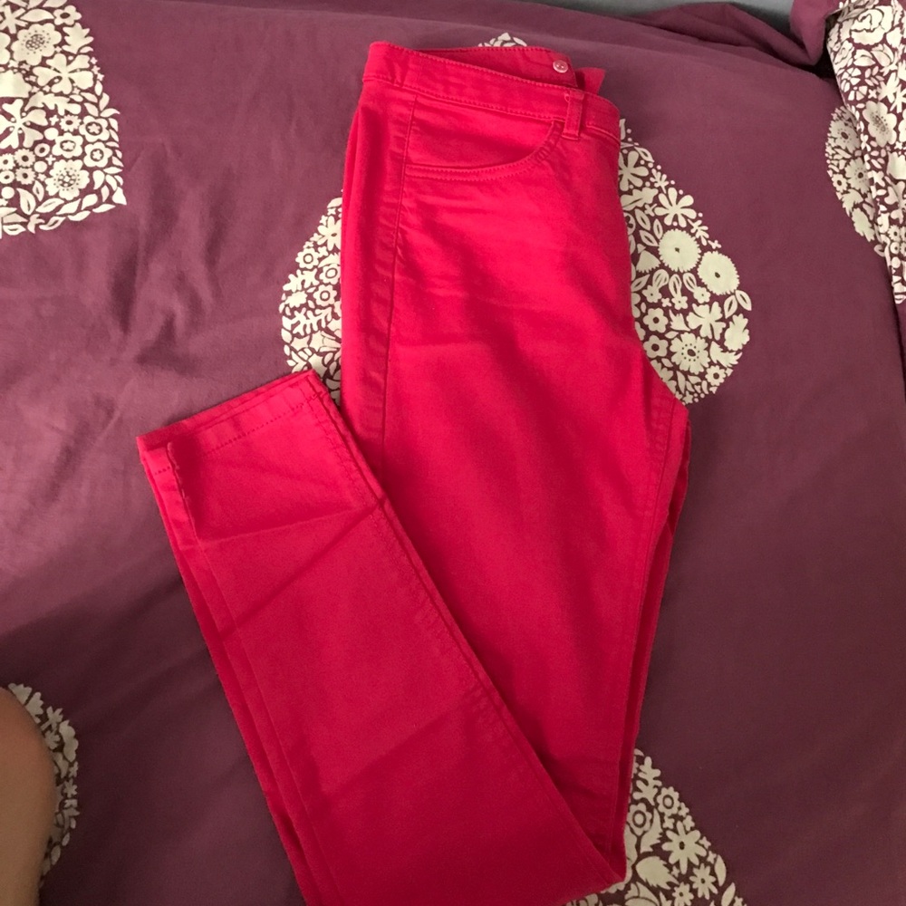 Hot pink pants from h&m