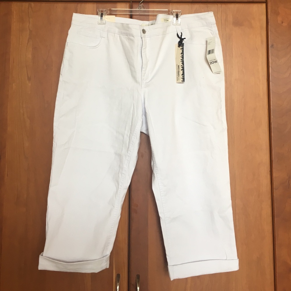 NWT White Jones New York Jeans Cuffed Capri 20W