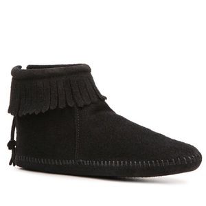 Minnetonka Fringe Soft Sole Western Bootie