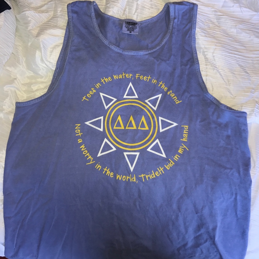 Comfort colors tri delta tank top