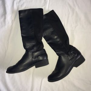 Knee high black boots
