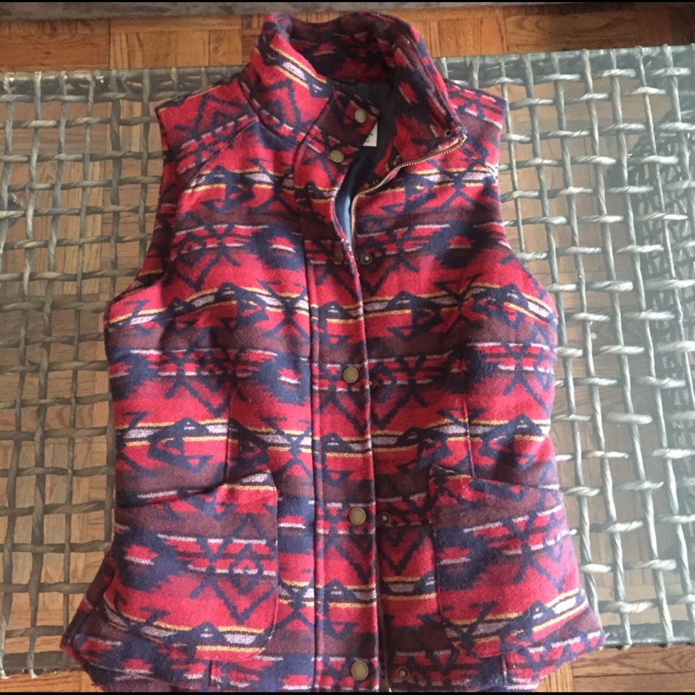 Aztec print vest