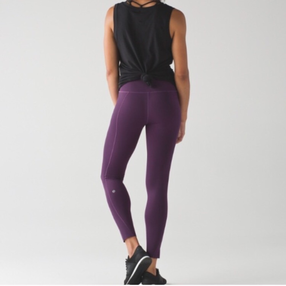 LuLuLemon purple/burgundy leggings NWOT