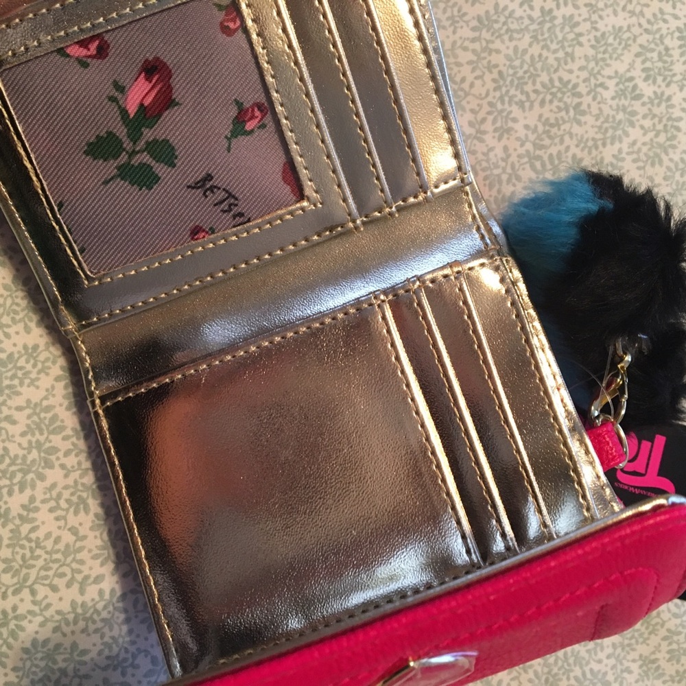NWT Betsey Johnson Trolls xox French Wallet - Picture 4 of 7