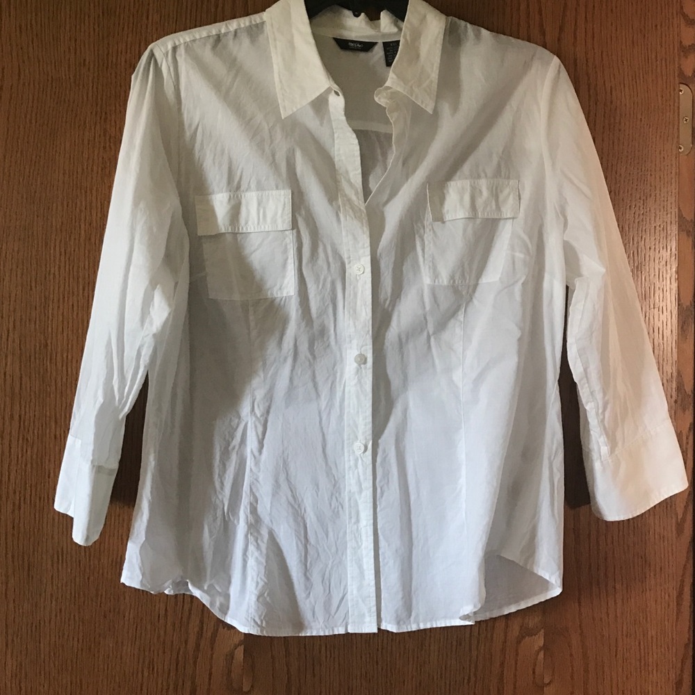 Mossimo 3/4 sleeve white blouse
