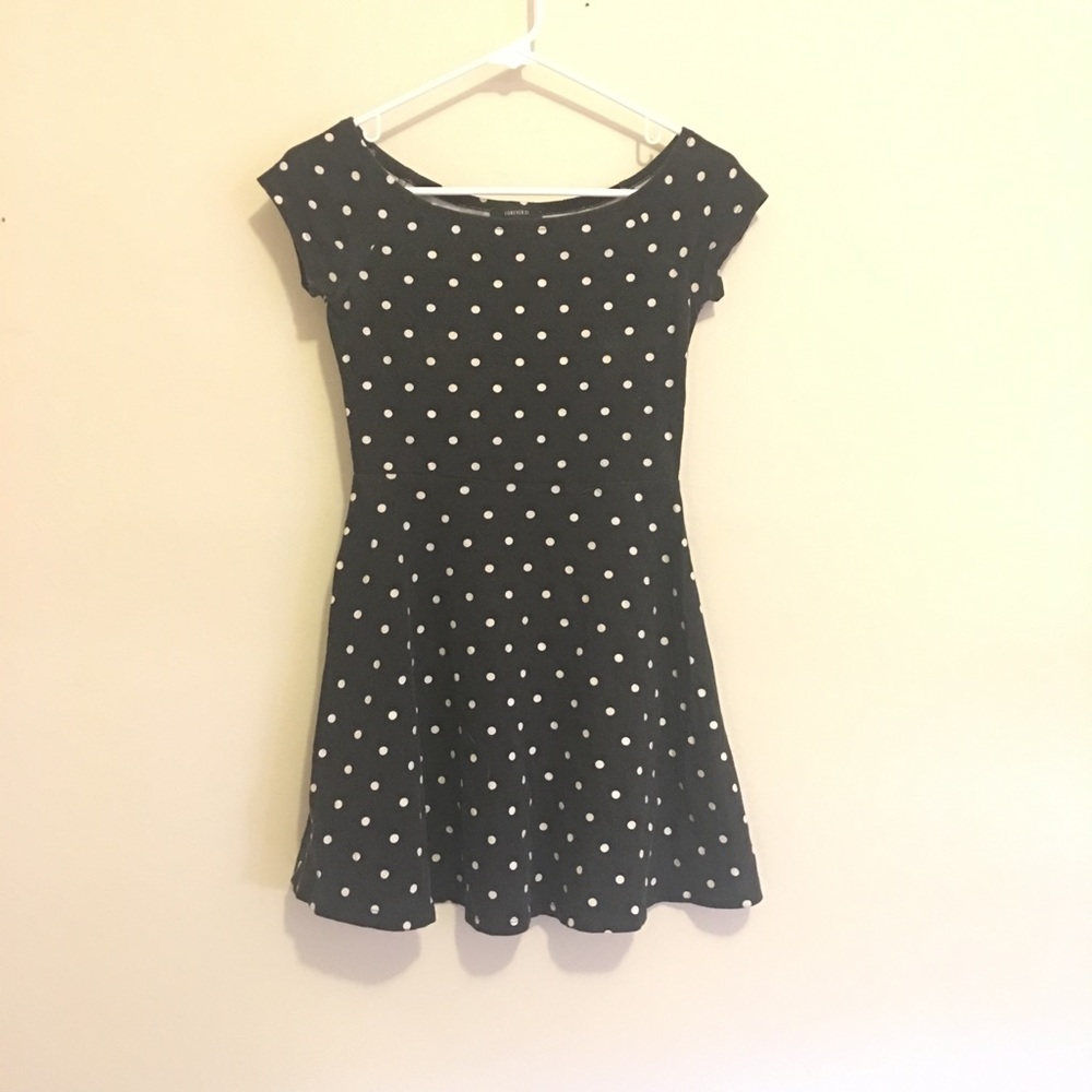 F21 Polka Dot Skater Dress