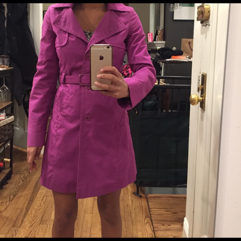Benetton purple trench coat
