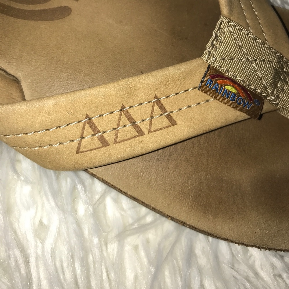 rainbow flip flops tri delta