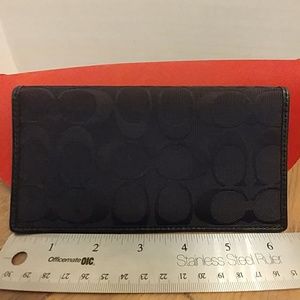Coach Check Book Holder with Pen Loop