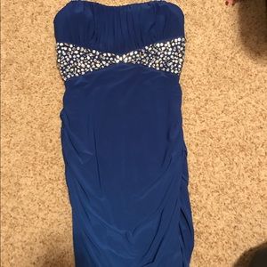 Royal blue fitted dress