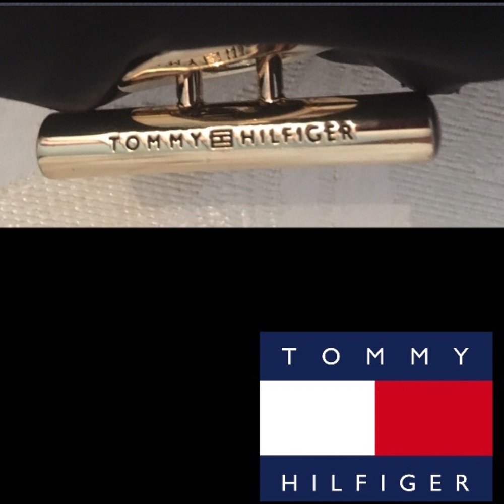 TOMMY HILIFIGER BLACK CHAIN TOTE - Picture 7 of 9