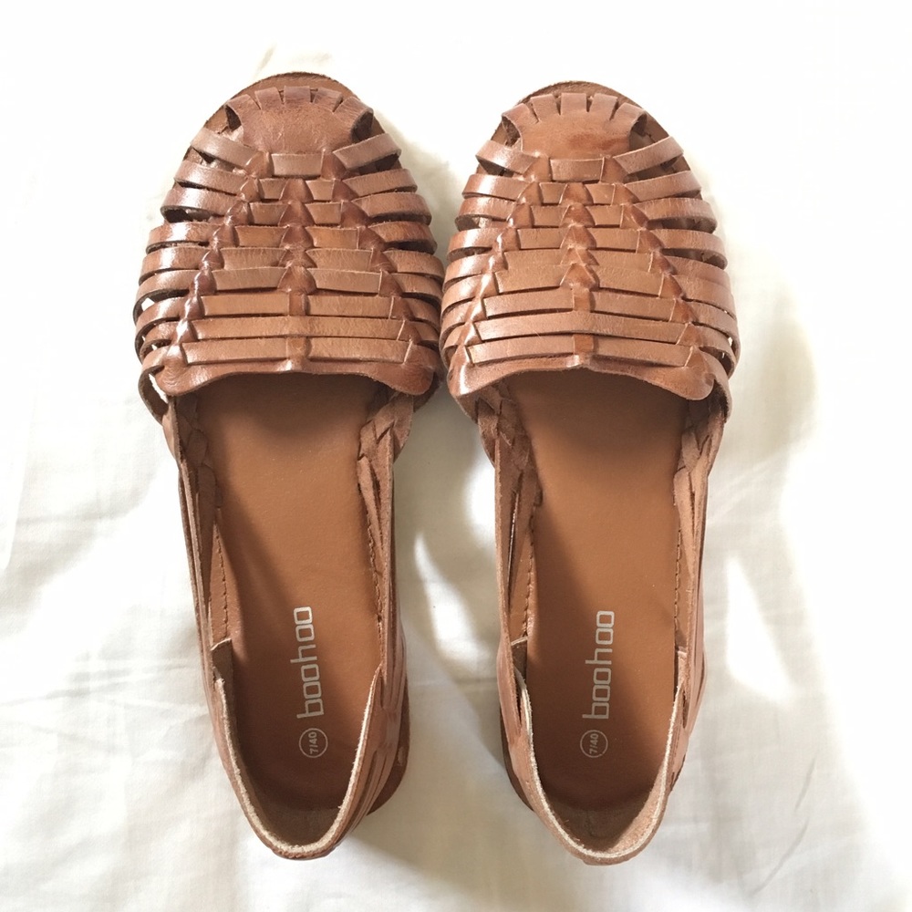 Tan huarache shoes