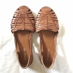 Tan huarache shoes