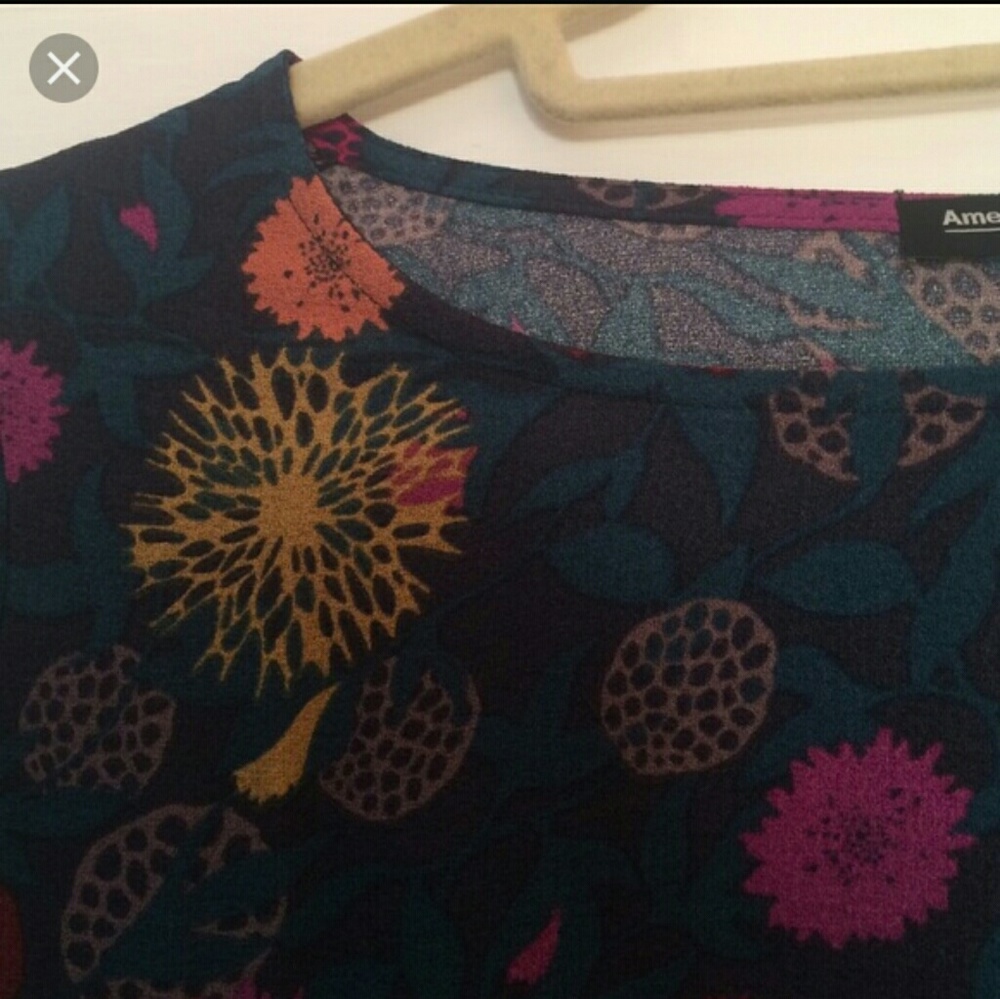 NWT FLORAL AMERICAN APPAREL DRESS - Picture 2 of 6